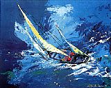 Leroy Neiman Sailing painting